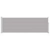 vidaXL مظلة فناء جانبية قابلة للسحب 300x100 سم رمادي