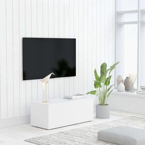 vidaXL خزانة تلفزيون لون أبيض 80&times;34&times;30 سم خشب صناعي