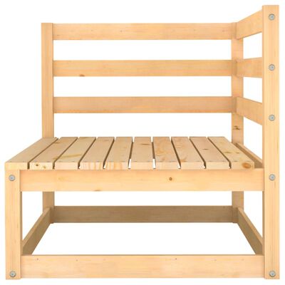 vidaXL أريكة حديقة 4-مقاعد خشب صنوبر صلب