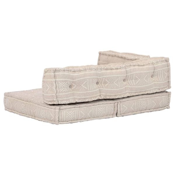 vidaXL بوف قماش بيج