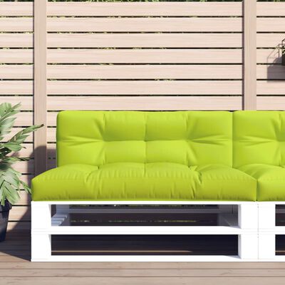 vidaXL وسادة أريكة طبليات أخضر ساطع 120×40×10 سم