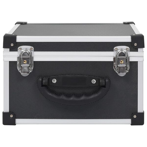 vidaXL صندوق سي دي لـ 40 قرص سي دي ألومنيوم ABS أسود