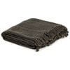 vidaXL بطانية قطن صغيرة 125×150 سم أنثراسيت/بني