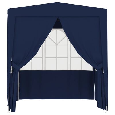 vidaXL خيمة حفلات احترافية بجدران جانبية 2.5×2.5 م أزرق 90 جم/م²