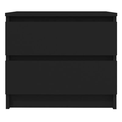 vidaXL خزانة سرير أسود 50×39×43.5 سم خشب صناعي