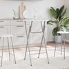 vidaXL طاولات بار 4 ق مع سطح طاولة MDF أبيض