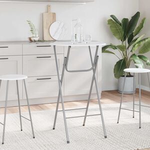 vidaXL طاولات بار 4 ق مع سطح طاولة MDF أبيض