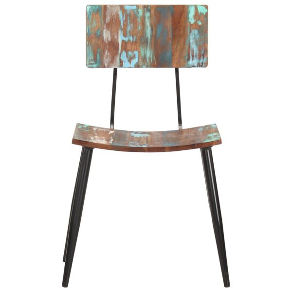 vidaXL كراسي سفرة 4 ق خشب مُستصلح صلب