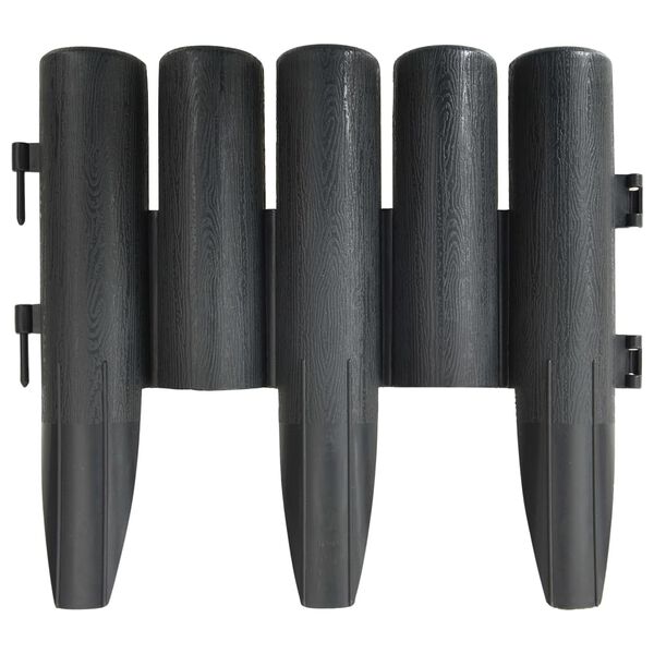 vidaXL حواف عشب 36 ق أنثراسيت 10م بولي بروبيلين (PP)