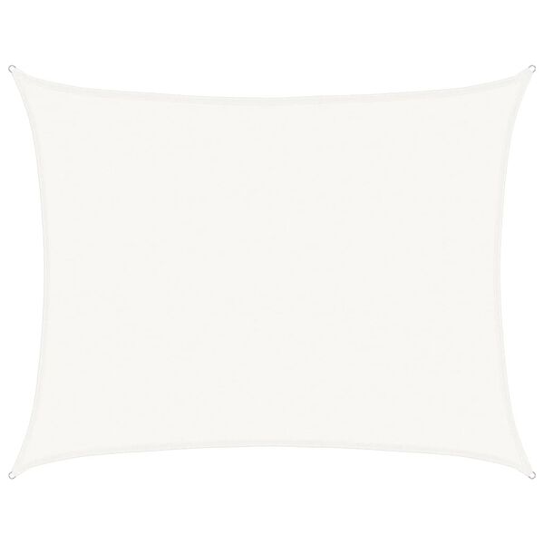 vidaXL مظلة شراعية 160 جم/م² أبيض 6×7 م HDPE