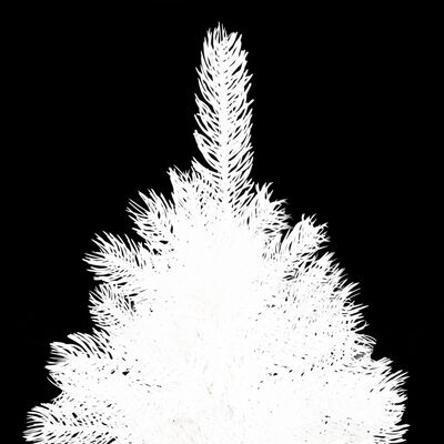 vidaXL شجرة عيد ميلاد صناعية أوراق إبرية شبه حقيقية أبيض 210 سم