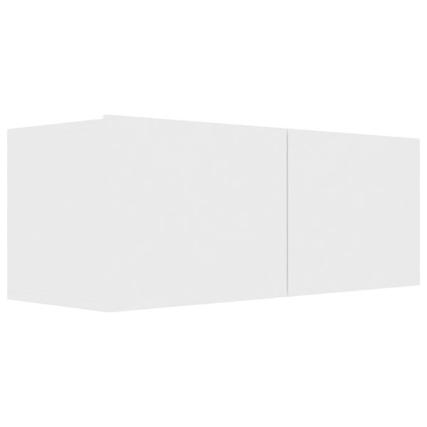 vidaXL طقم خزانة تلفزيون 3 ق خشب صناعي أبيض (801472+803344+804481)