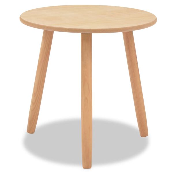 vidaXL طقم طاولة جانبية 2 قطعة خشب صنوبر جامد بني