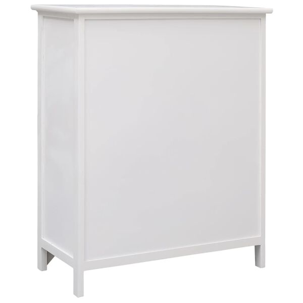 vidaXL خزانة جانبية vidaXL 6 أدراج لون أبيض 60×30×75 سم خشب بولونيا