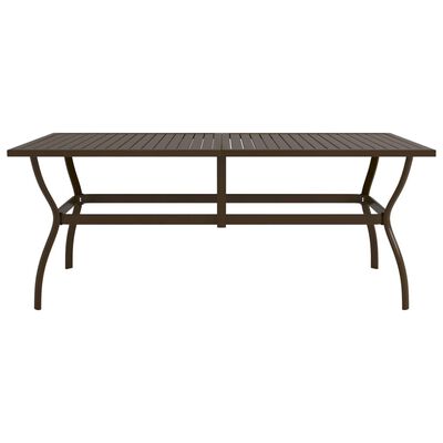 vidaXL طاولة حديقة بني 190×80×72 سم فولاذ