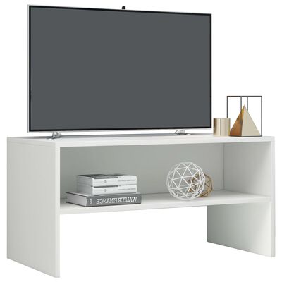 vidaXL 801928 vidaXL TV Cabinet High Gloss White 80x40x40 cm Chipboard (AU/US only)