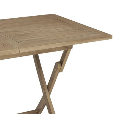 vidaXL طاولة حديقة قابلة للطي 120x70x75 سم خشب ساج صلب رمادي