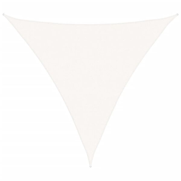 vidaXL مظلة شراعية HDPE مثلثة 5x5x5 م أبيض