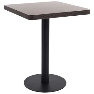 vidaXL طاولة بيسترو بنية داكنة 60&times;60 سم من خشب MDF