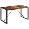 vidaXL طاولة طعام 75x70x140 سم خشب مستصلح صلب