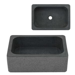 vidaXL حوض 15x30x45 سم حجر النهر أسود