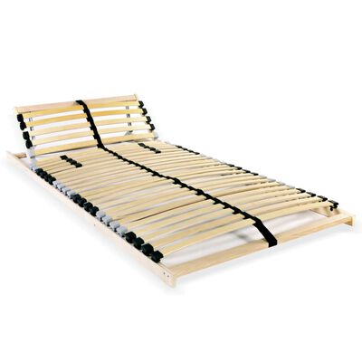 vidaXL قاعدة سرير شرائحية مع 28 شريحة خشبية و 7 مناطق 90×200 سم