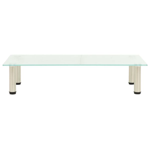 vidaXL حامل تلفزيون بلوري 80×35×17 سم زجاج مقسّى