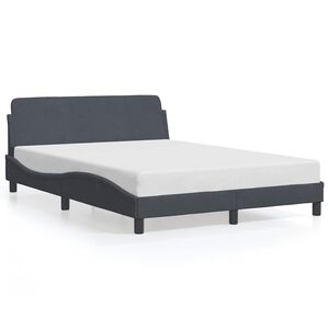 vidaXL إطار سرير "Dover" رمادي داكن 120&times;200 سم مخملي