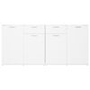 vidaXL خزانة جانبية أبيض 160×36×75 سم خشب صناعي