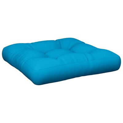 vidaXL وسادة أريكة طبلية أزرق 50×50×10 سم
