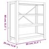 vidaXL خزانة كتب 3-طبقات 80×30×80 سم خشب أكاسيا صلب