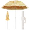 vidaXL Beach Parasol Natural 240 cm Hawaii Style - Untranslated