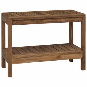 vidaXL طاولة جانبية للحمام طبيعي 60 x 30 x 45 cm خشب تيك صلب