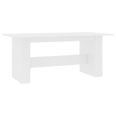 vidaXL طاولة طعام أبيض 180×90×76 سم خشب مضغوط