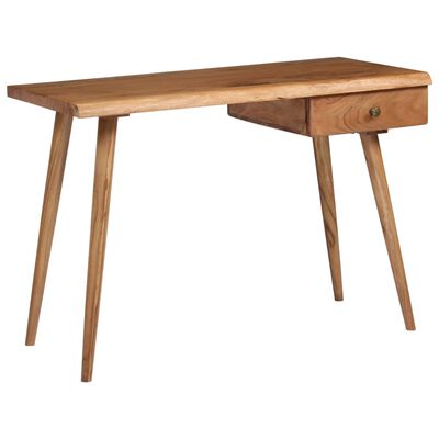 vidaXL طاولة كتابة خشب سنط صلب 110×50×76 سم