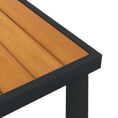 vidaXL طاولة حديقة بني 78.5×78.5×74 سم ألومنيوم وخشب WPC