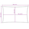 vidaXL مظلة شراعية قماش أكسفورد مستطيلة 5×8 م أنثراسيت