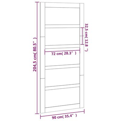 vidaXL باب حظيرة 204,5x1,8x90 سم خشب صنوبر صلب