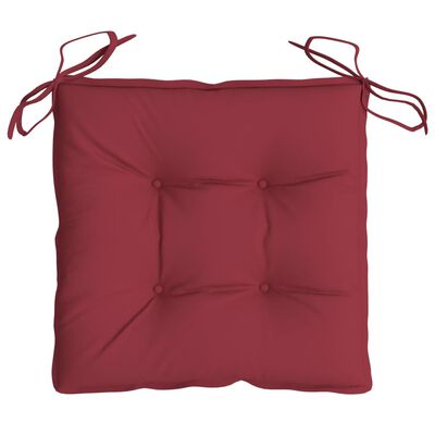 vidaXL وسائد كرسي 2 ق أحمر خمري 50×50×7 سم قماش