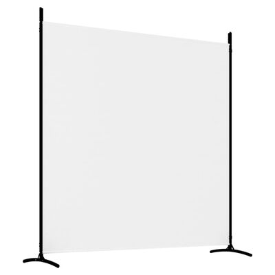 vidaXL مقسم غرفة 3-ألواح أبيض 525×180 سم قماش