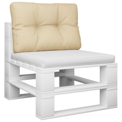 vidaXL وسادة أريكة طبليات بيج 50×40×10 سم