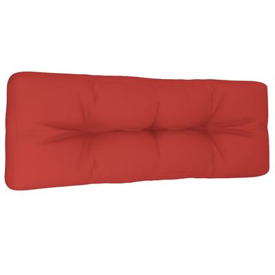 vidaXL وسادة أريكة طبلية أحمر 120×40×10 سم