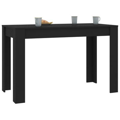 vidaXL طاولة طعام أسود 120×60×76 سم خشب مضغوط