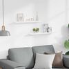 vidaXL رفوف إطار الصور، قطعتان، أبيض، 60&times;9&times;3 سم، خشب ليفي متوسط الكثافة (MDF)