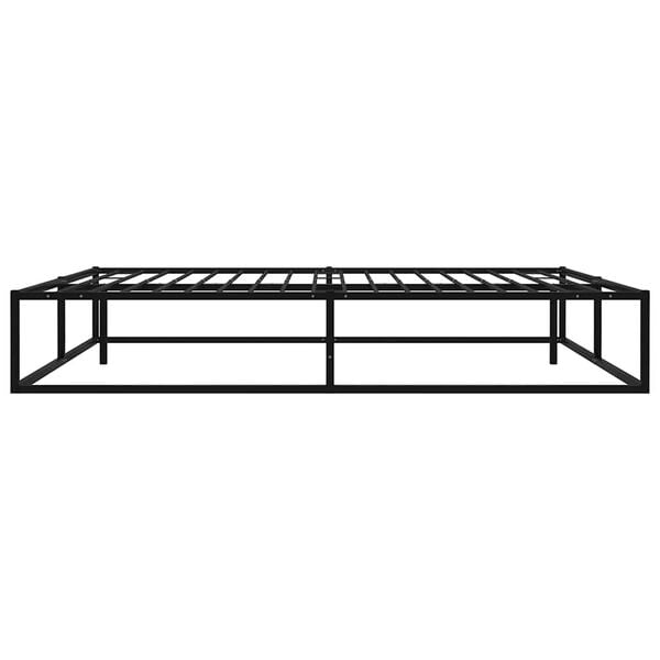 vidaXL إطار سرير دون مرتبة لون أسود معدن 200x140 سم