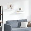 vidaXL رفوف جدارية عائمة، قطعتان، لون أبيض، 60&times;23.5&times;3.8 سم، مصنوعة من خشب MDF