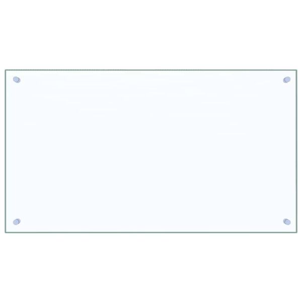vidaXL حائط مطبخ 2 pcs شفاف 90 x 50 cm زجاج مقسى