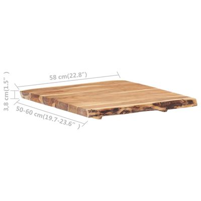 vidaXL سطح طاولة خشب أكاسيا صلب 58×(50-60)×3.8 سم