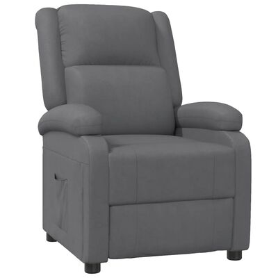 vidaXL كرسي قابل للإمالة أنثراسيت جلد صناعي