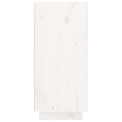 vidaXL خزانة جانبية لون أبيض 75x34x111 سم خشب صنوبر صلب